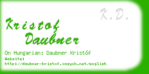 kristof daubner business card