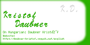 kristof daubner business card